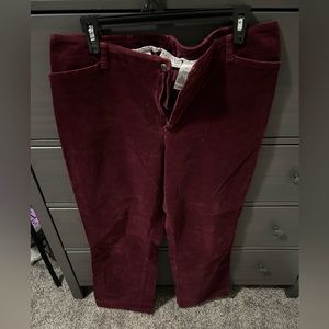 Super soft corduroy, wine or burgundy color